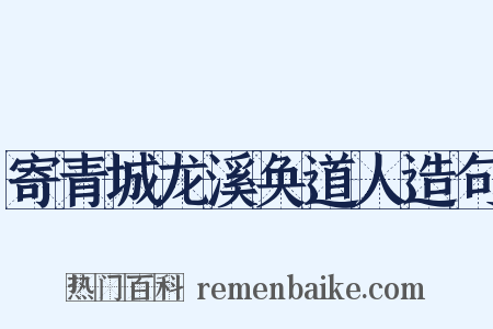 寄青城龙溪奂道人造句是什么意思的图片
